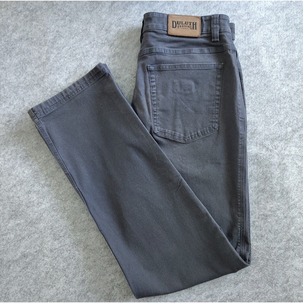 Duluth Trading Co Men's Flex Fire Hose Pants Gray 32x32 Measured Workwear